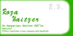roza waitzer business card